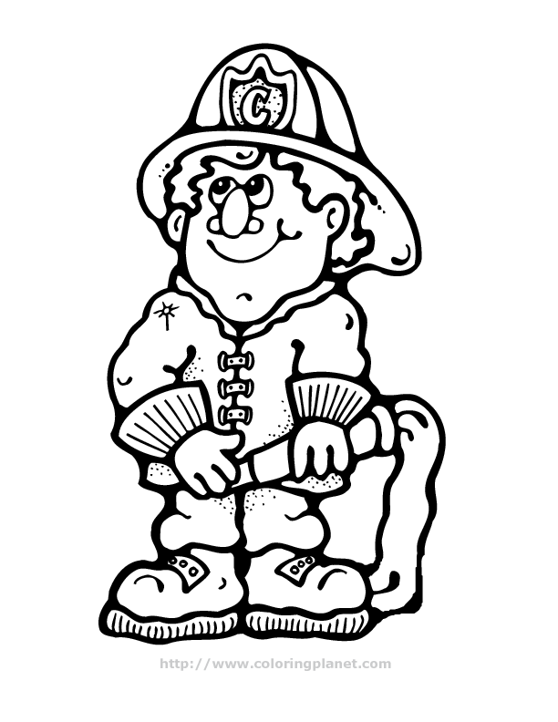 cartoon fireman printable coloring in pages for kids - number 3659 