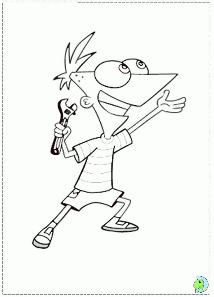 Phineas and Ferb Coloring page- DinoKids.