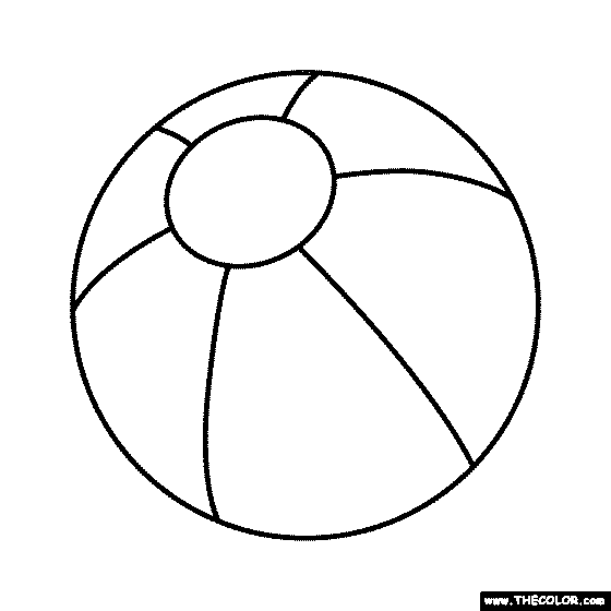 Beach Ball Coloring Page