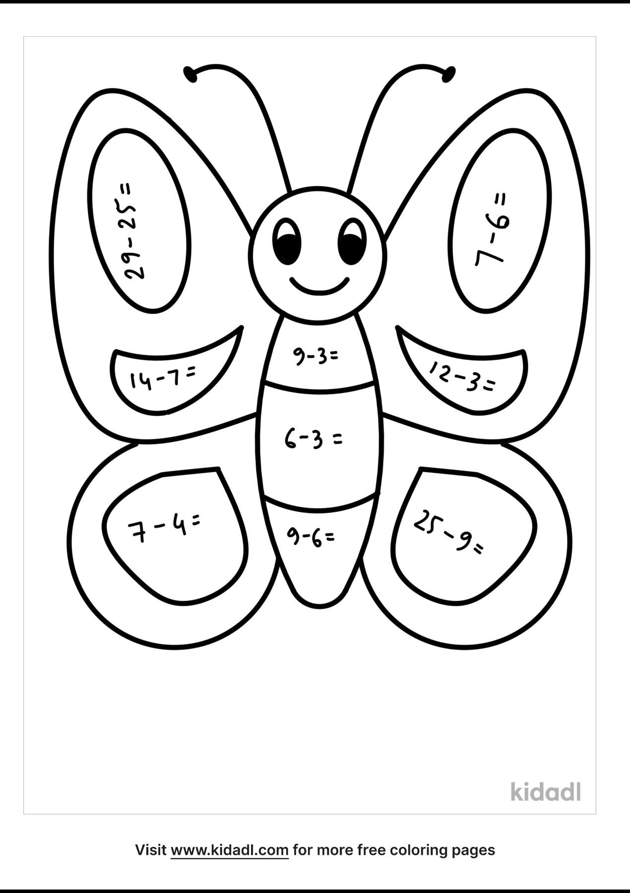 Subtraction Coloring Pages | Free School-and-subjects Coloring Pages |  Kidadl