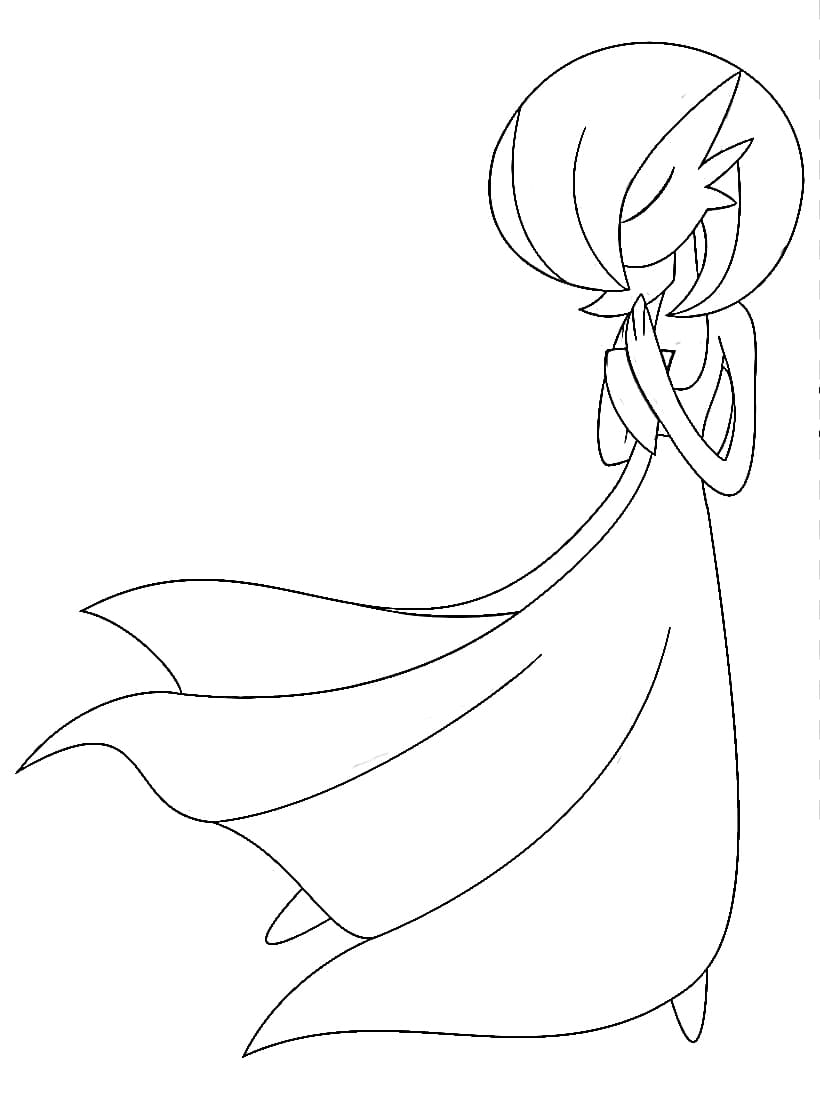 Amazing Gardevoir Coloring Page - Free Printable Coloring Pages for Kids