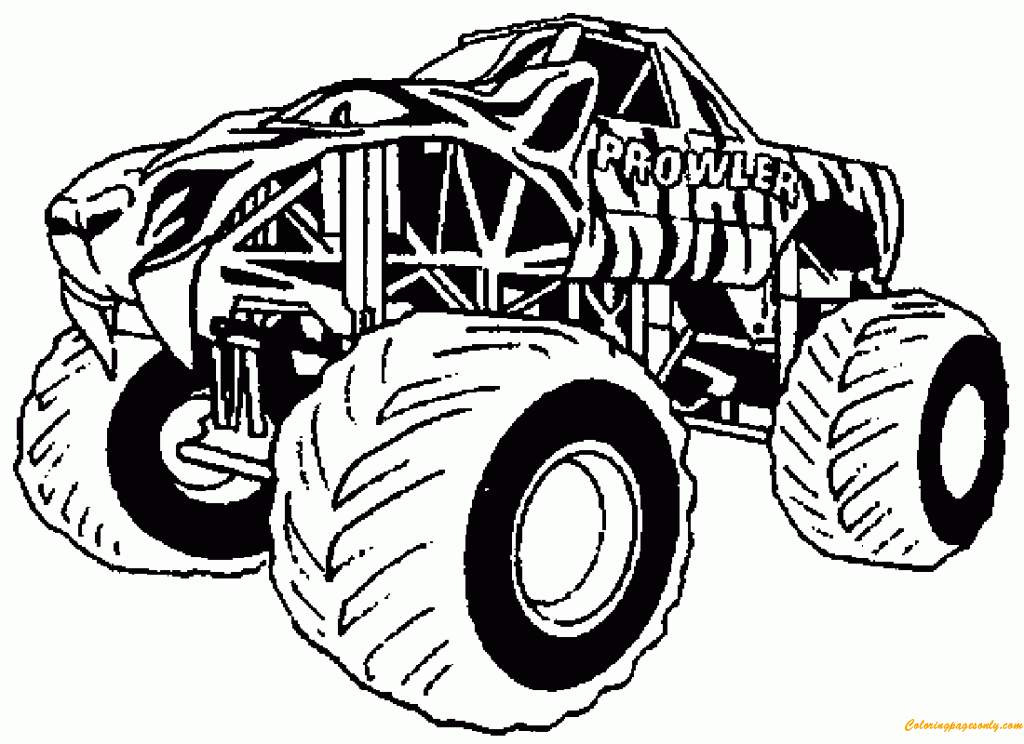 Monster Truck Prowler Coloring Pages - Monster Truck Coloring Pages - Coloring  Pages For Kids And Adults