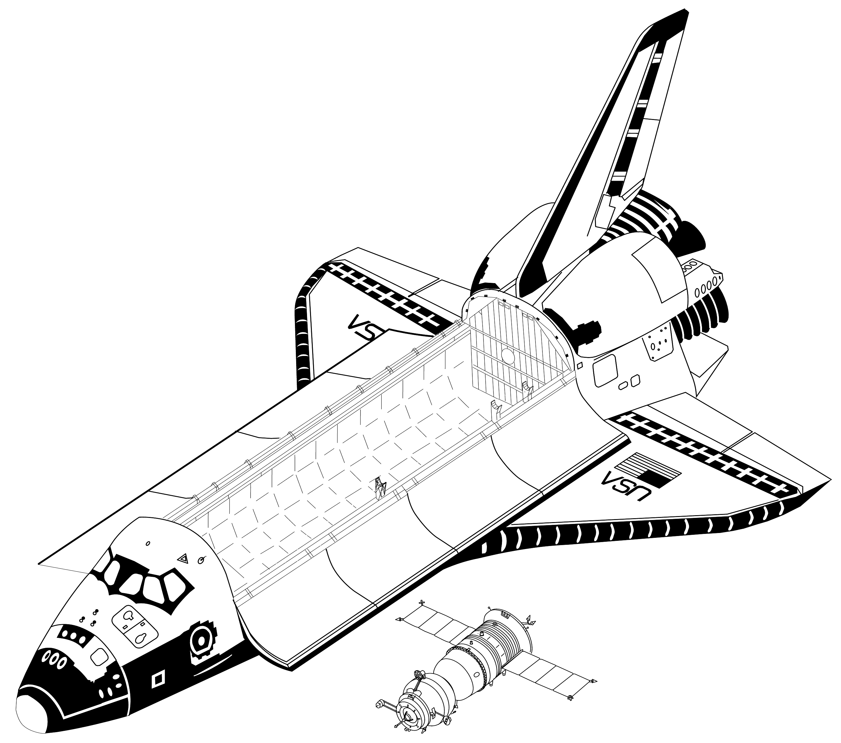 File:Space Shuttle vs Soyuz TM - to scale drawing.png - Wikimedia ...