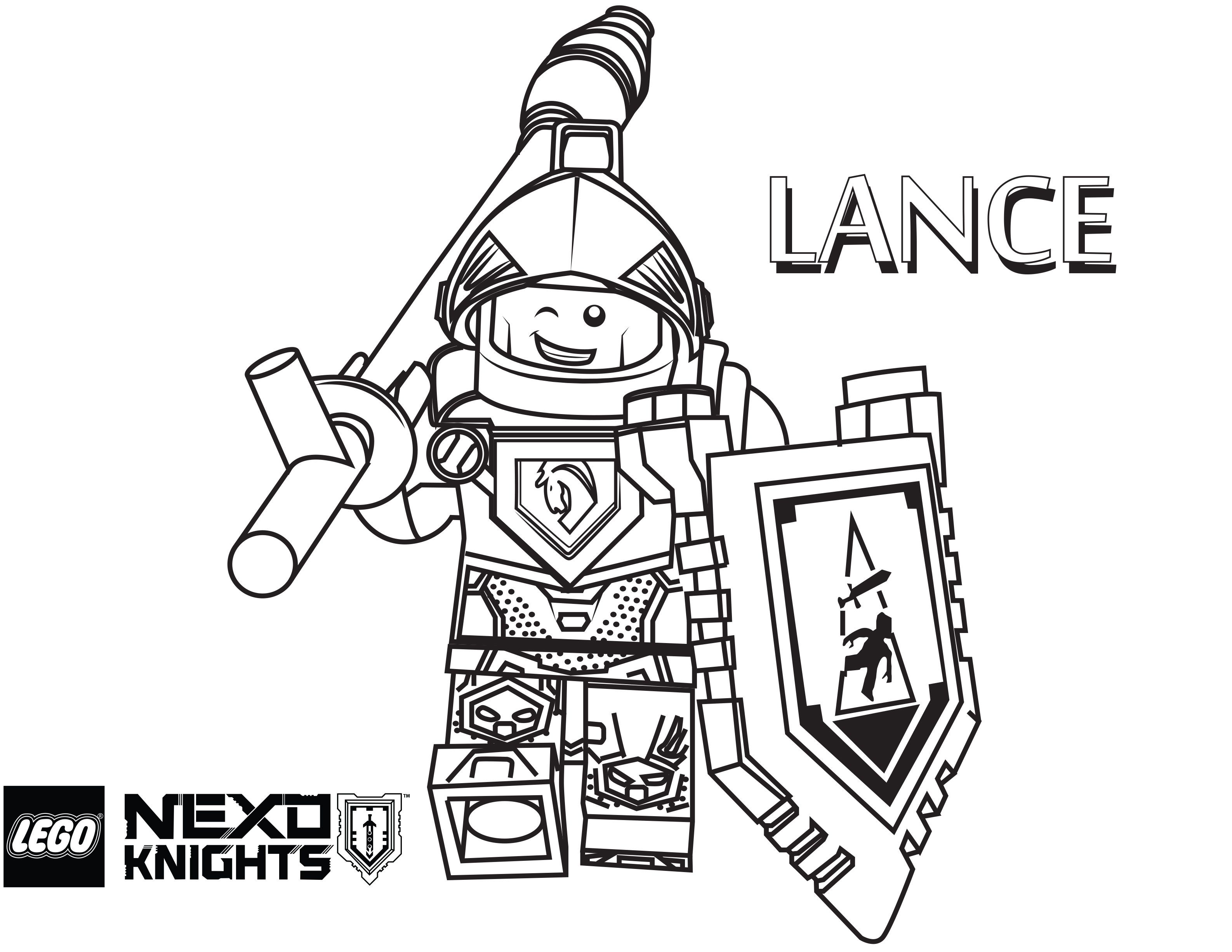 Lance Coloring Page, Printable Sheet - LEGO Nexo Knights