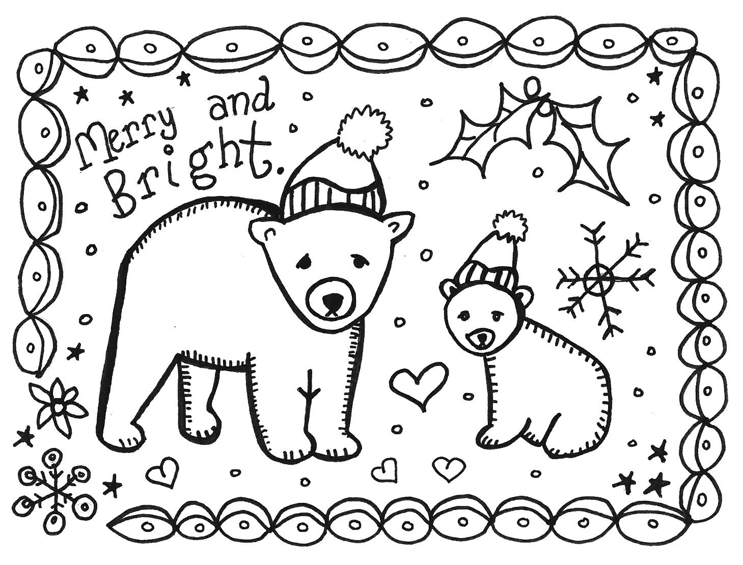 8 Best Images Of Printable Christmas Cards To Color Free 