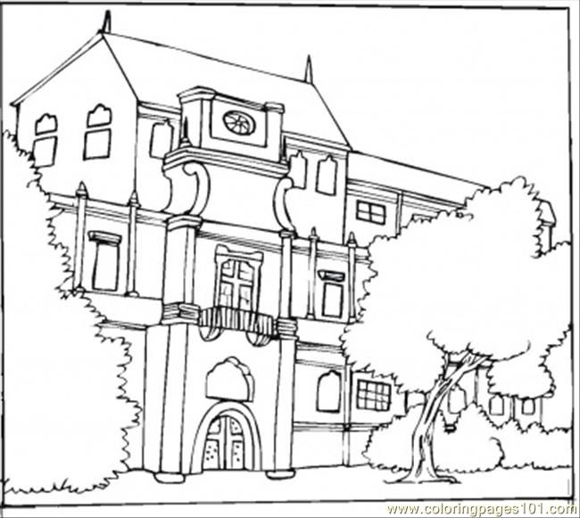 Beautiful Bungalow Coloring Page - Free Houses Coloring Pages ...
