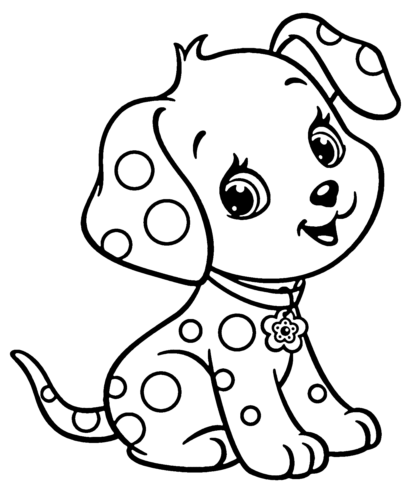 Cute Puppy Printable Coloring Pages - Pets Coloring Pages - Coloring Pages  For Kids And Adults