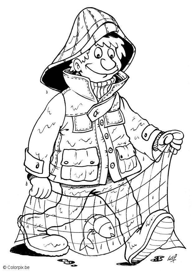 Coloring Page fisherman - free printable coloring pages - Img 5702