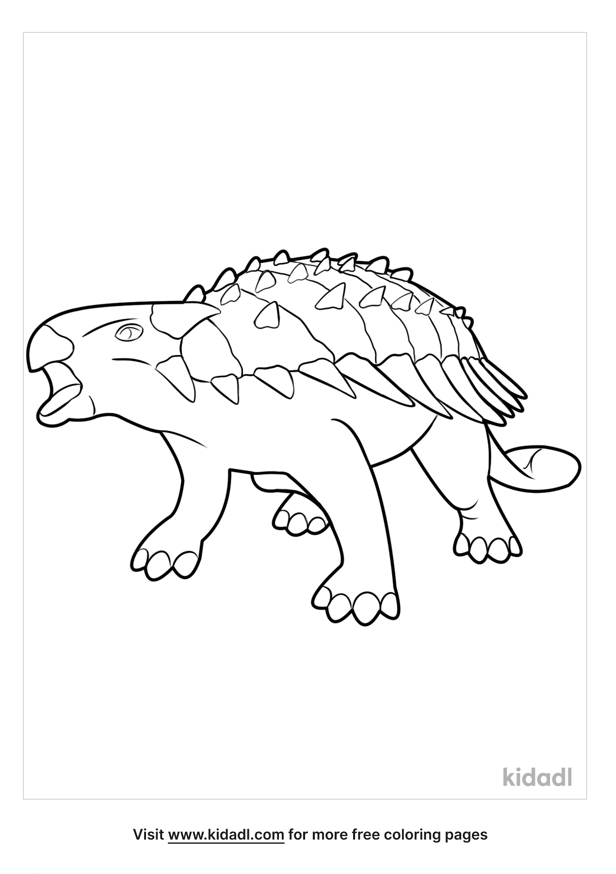 Ankylosaurus Coloring Pages | Free Dinosaurs Coloring Pages | Kidadl