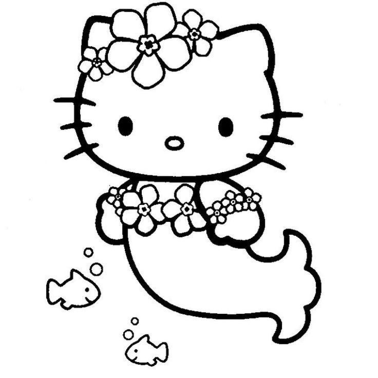 Hello Kitty Mermaid Coloring Pages - Best Coloring Pages For Kids | Hello kitty  coloring, Hello kitty colouring pages, Kitty coloring