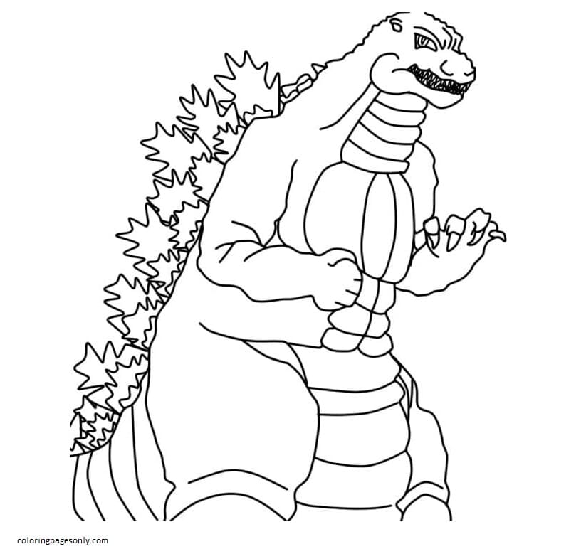 Godzilla Monster Coloring Pages - Godzilla Coloring Pages - Coloring Pages  For Kids And Adults