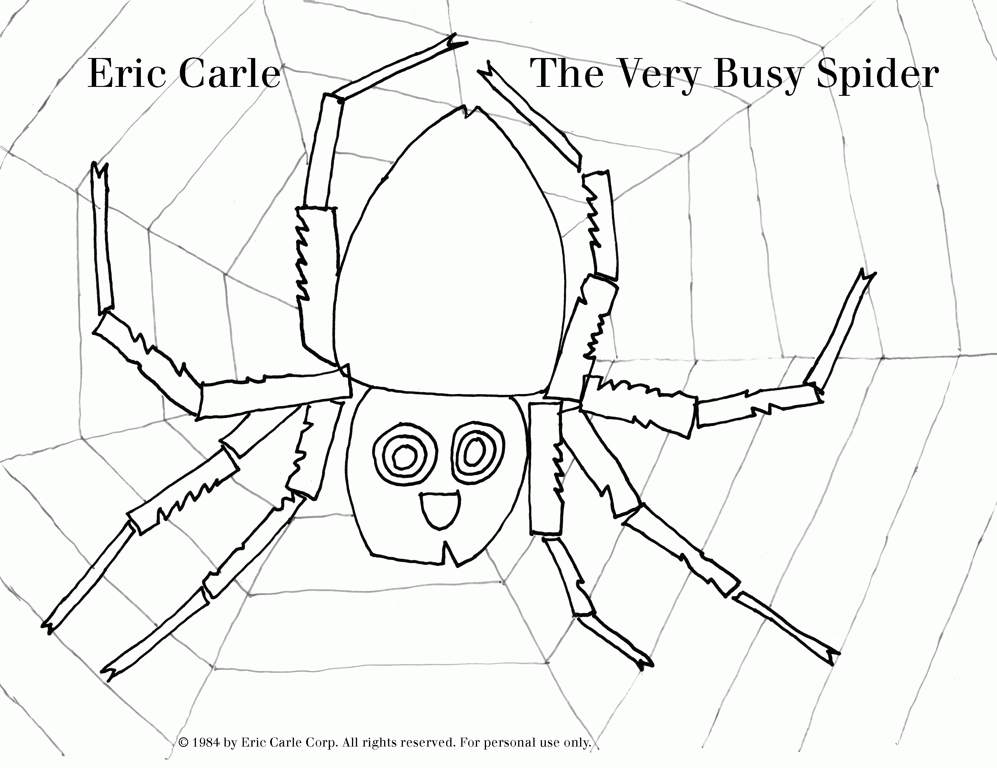 The Very Busy Spider Coloring Page