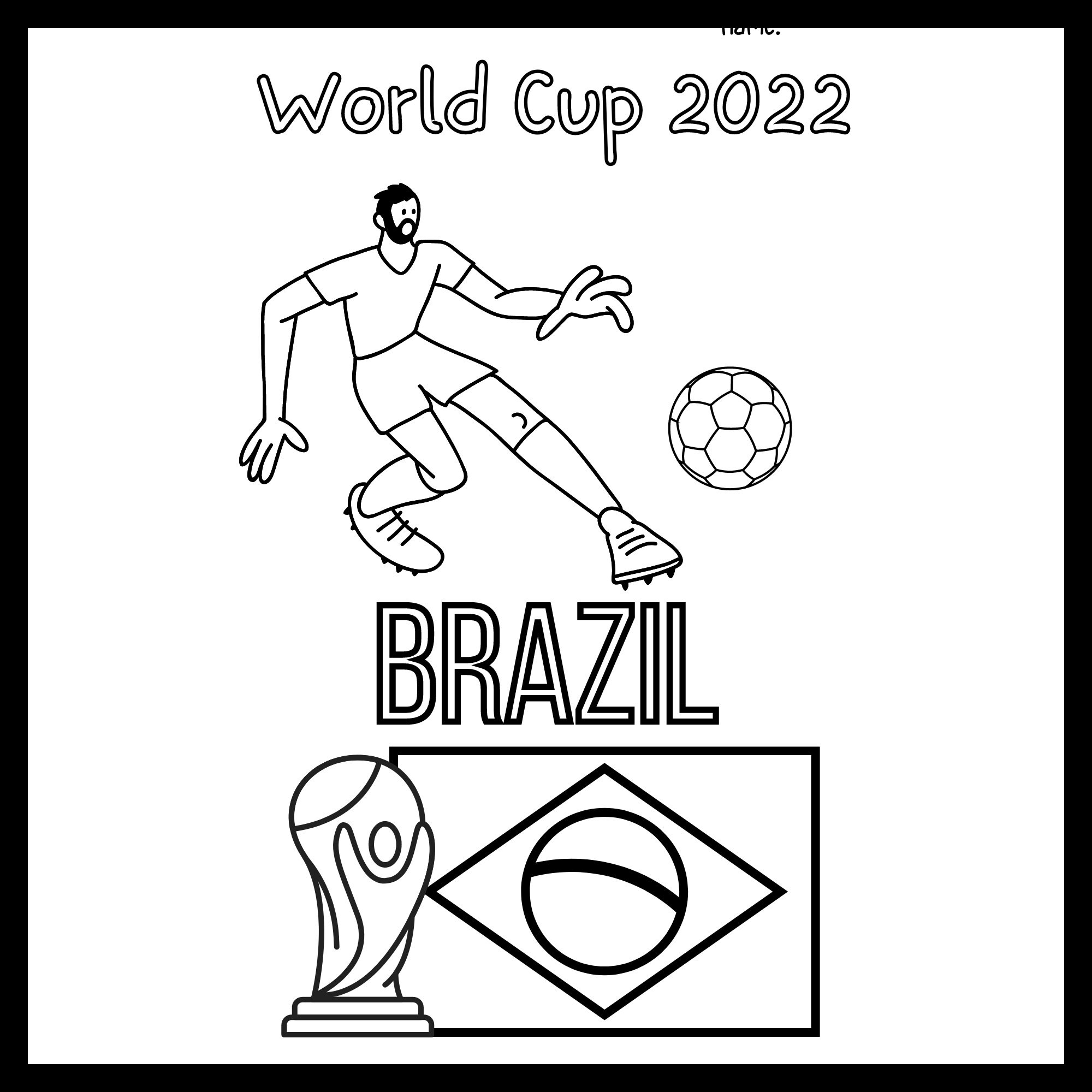FIFA World Cup Coloring Pages/world Cup 2022 Coloring Book - Etsy