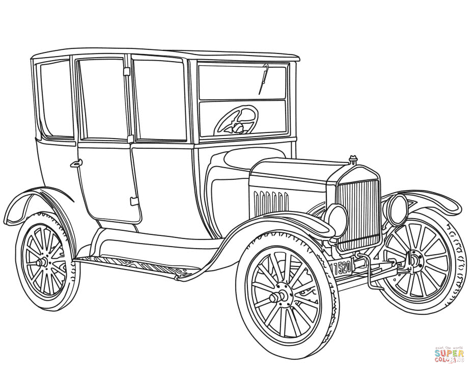 Download Printable Coloring Pages Old School Cars - Coloring Home
