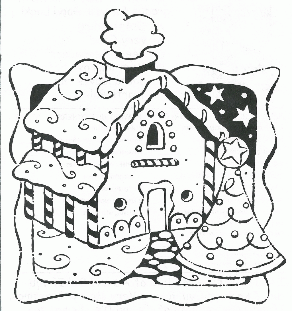 Coloring Page Gingerbread House Printable Coloring Free Christmas ...