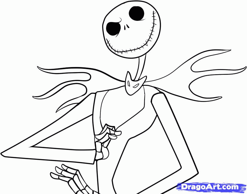 How to Draw Jack Skellington, Step by Step, Characters, Pop ...