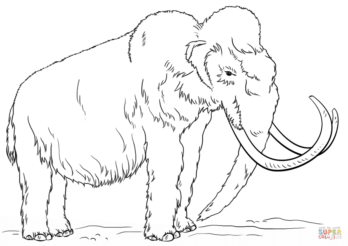 Woolly Mammoth coloring page | Free Printable Coloring Pages