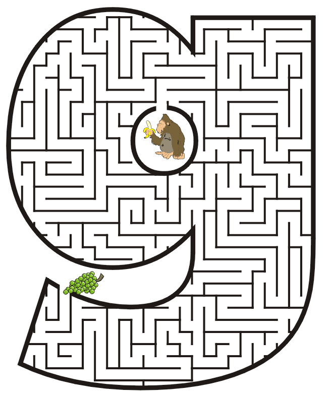 Small Letter g Coloring Pages Maze | Coloring Pages