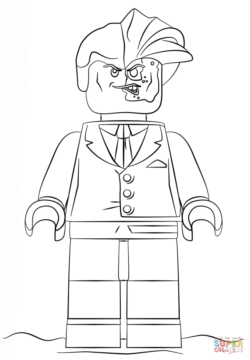 Lego Two Face coloring page | Free Printable Coloring Pages