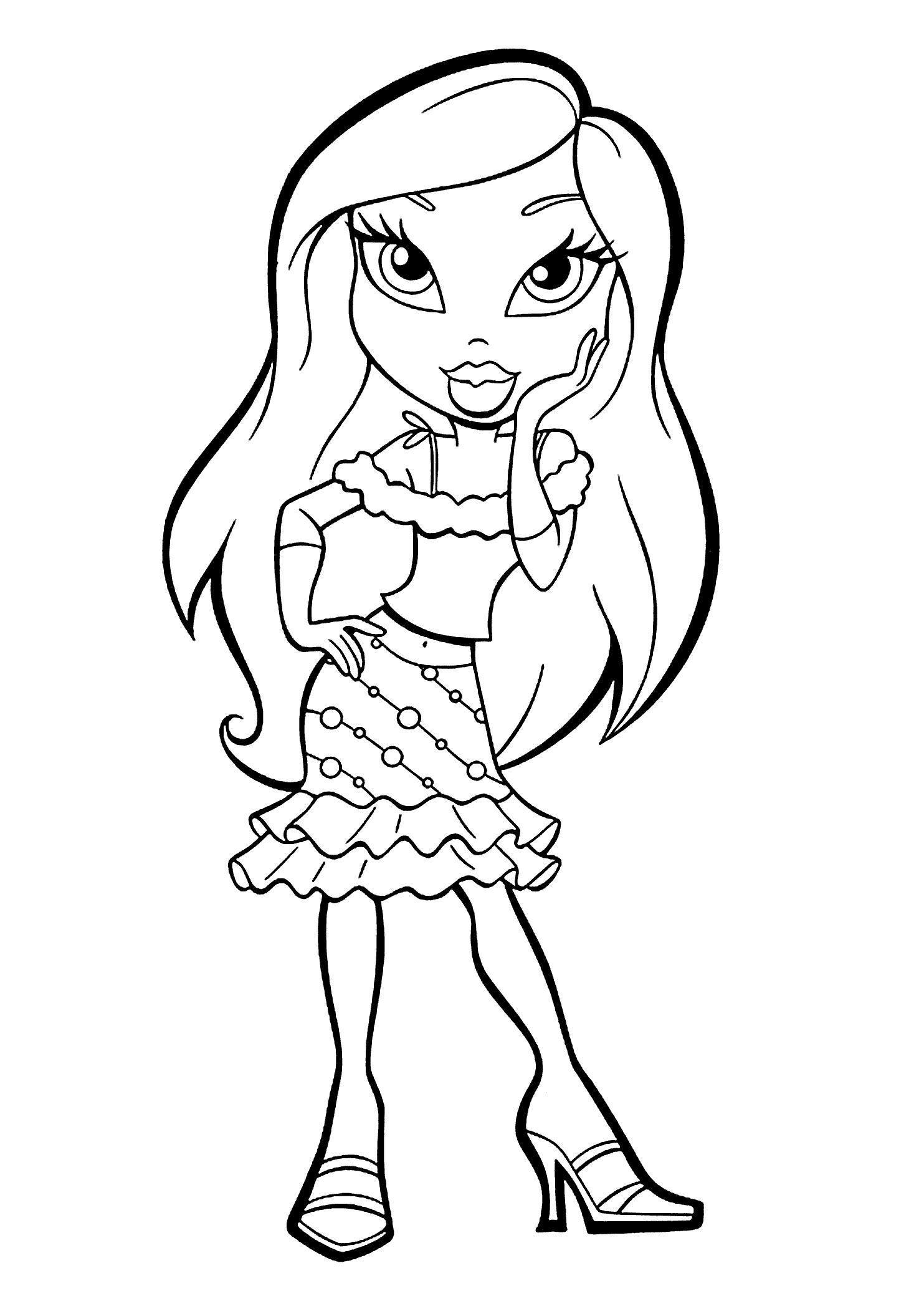 Girl Cartoon Characters Coloring Pages - Coloring Home