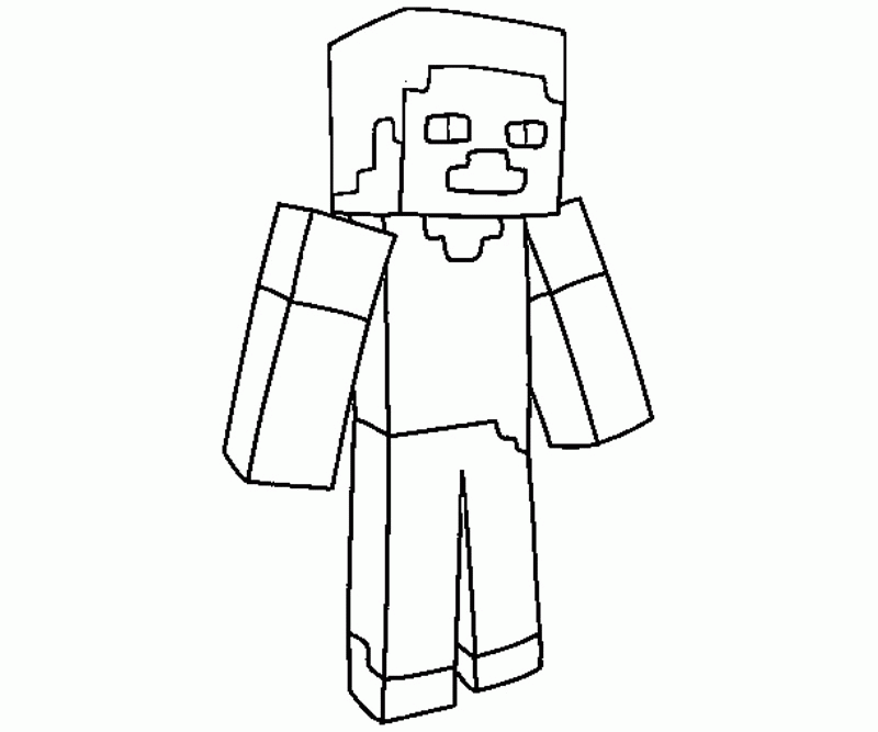 minecraft steve face coloring pages