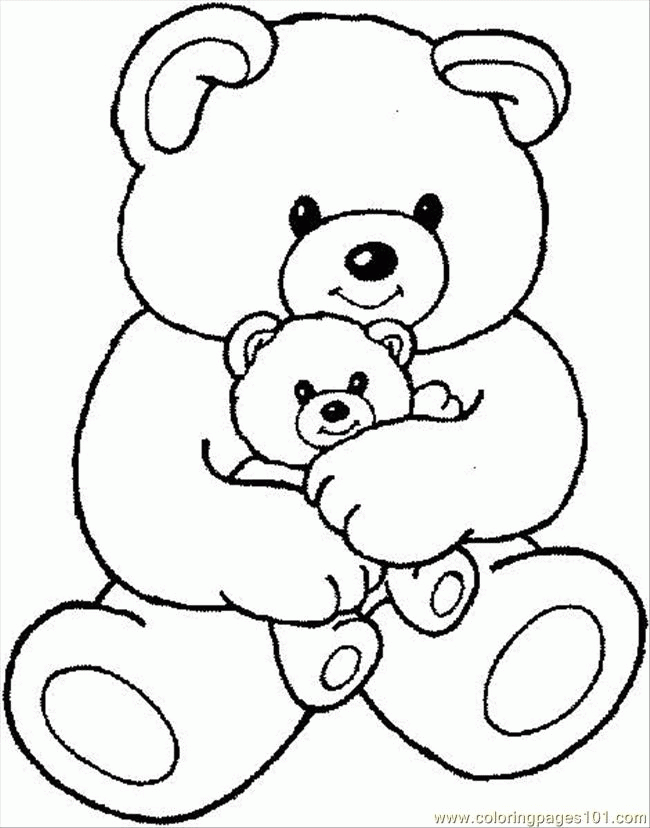 Online Teddy Bear Coloring Page For Kids Free Printable Picture ...