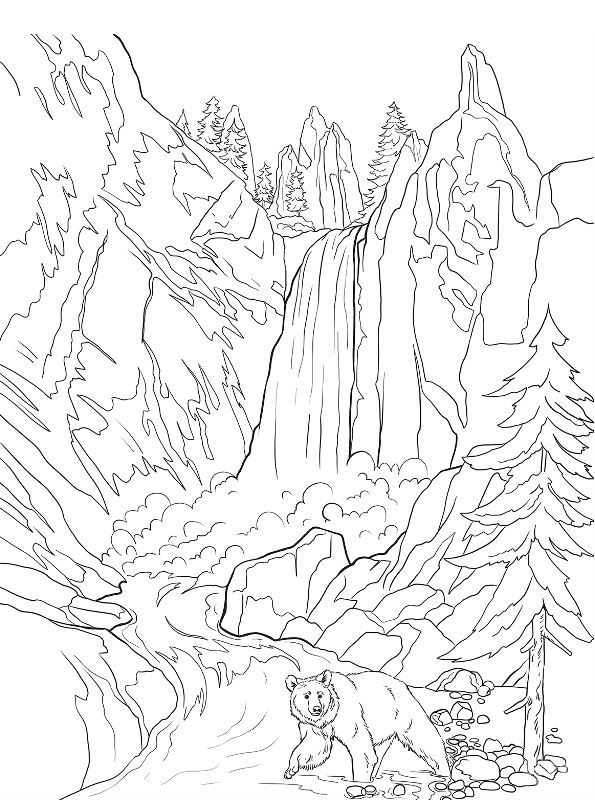 Kids-n-fun.com | Coloring page National Parks United States yellowstone national  park