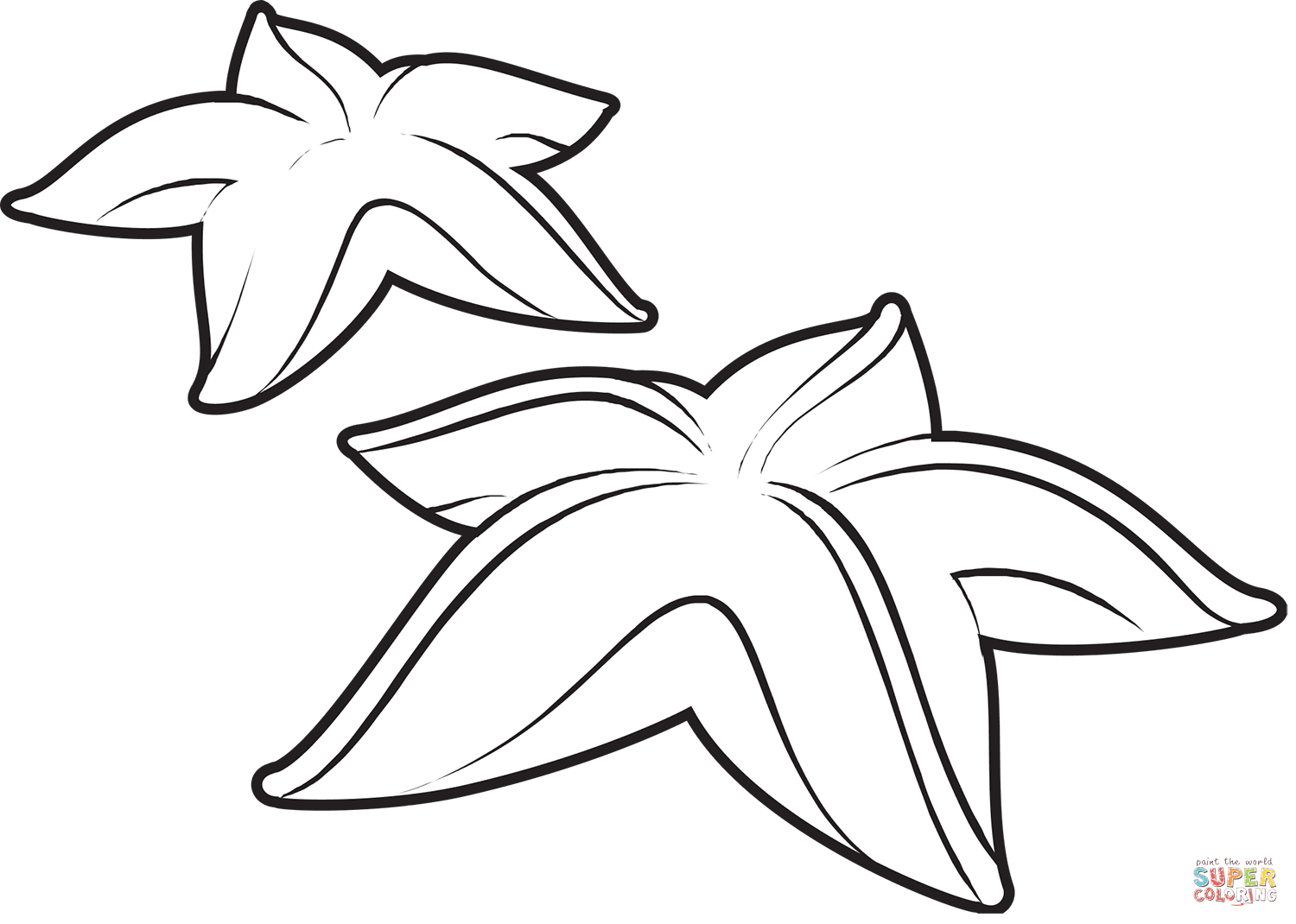 Starfish coloring page | Free Printable Coloring Pages