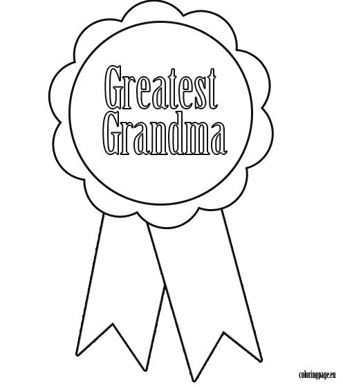 Greatest Grandma Ribbon | Coloring Page | Grandparents day cards,  Grandparents day crafts, Mothers day coloring pages
