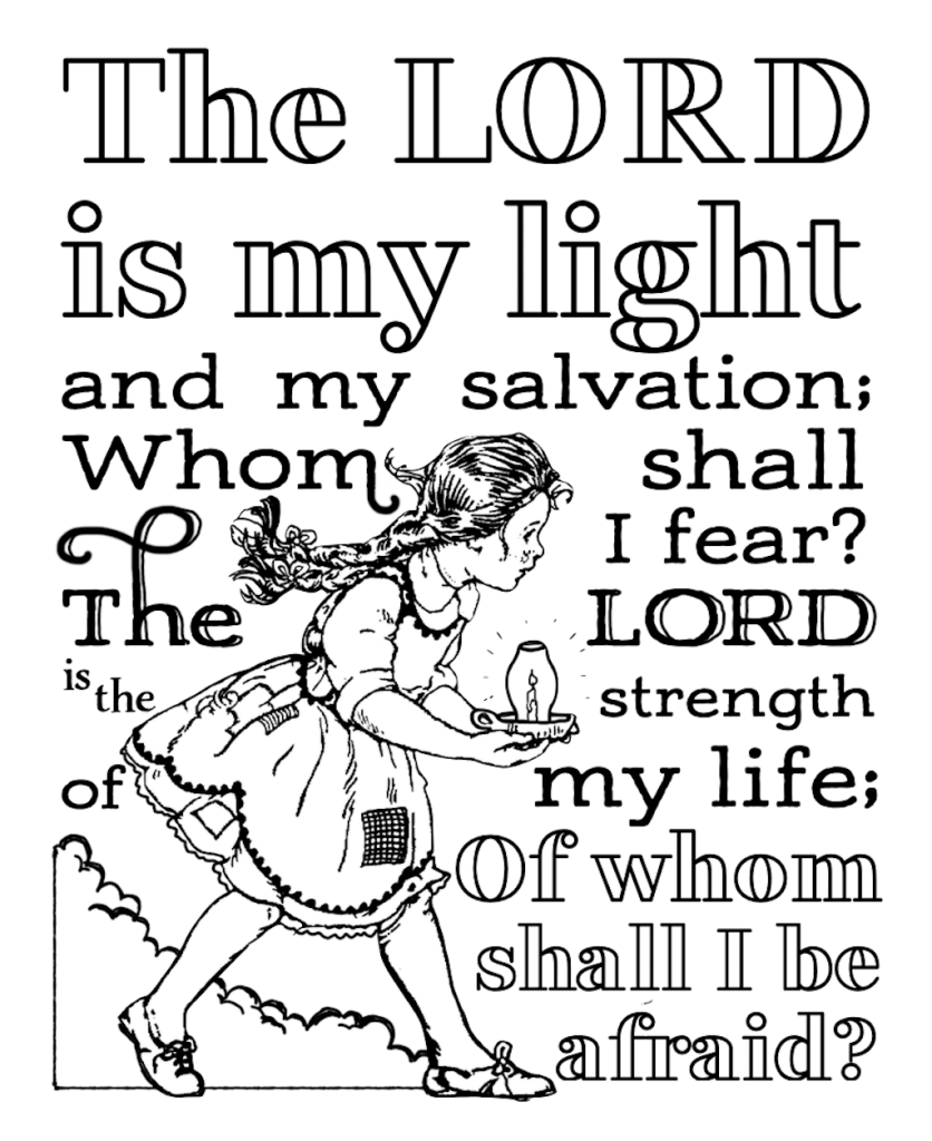 My Light and Salvation Coloring Page - Flanders Family Homelife