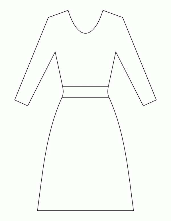 Download Coloring Pages Dress - Coloring Home