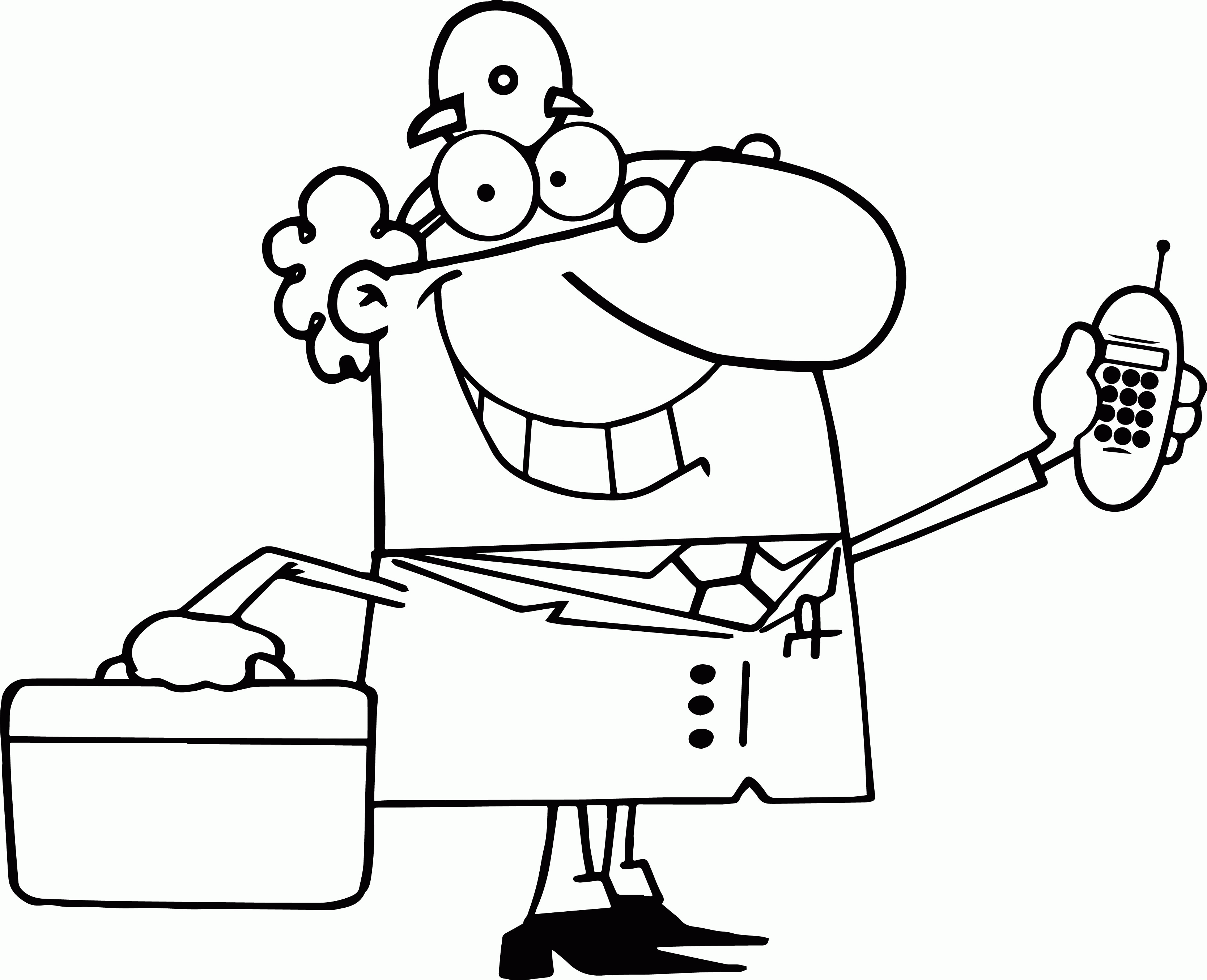 Doctor Call Phone Coloring Page | Wecoloringpage