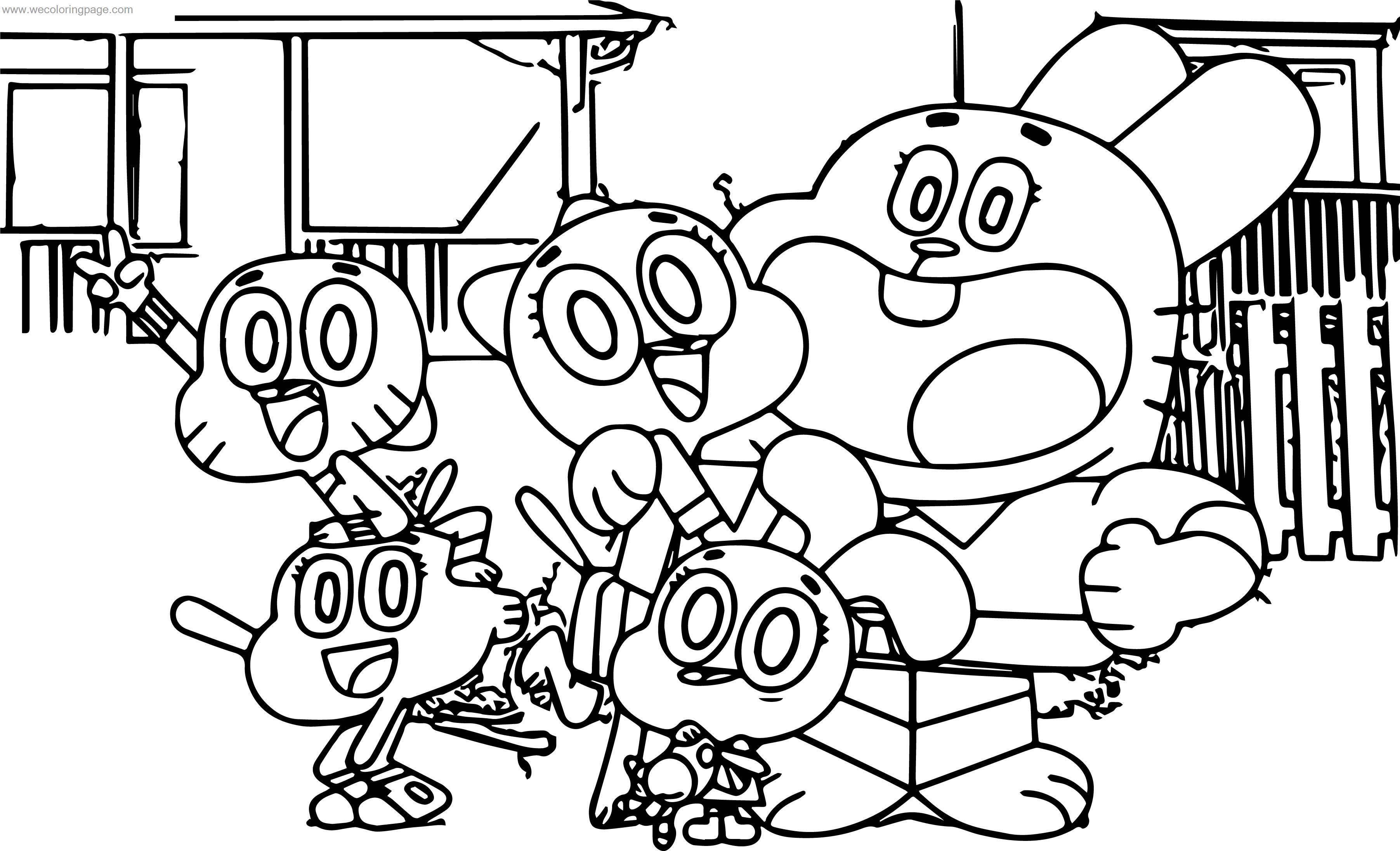 Gumball Coloring Pages - Coloring Home