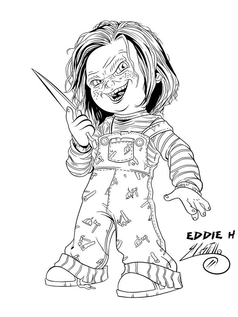 Chucky Coloring Pages Coloring Home