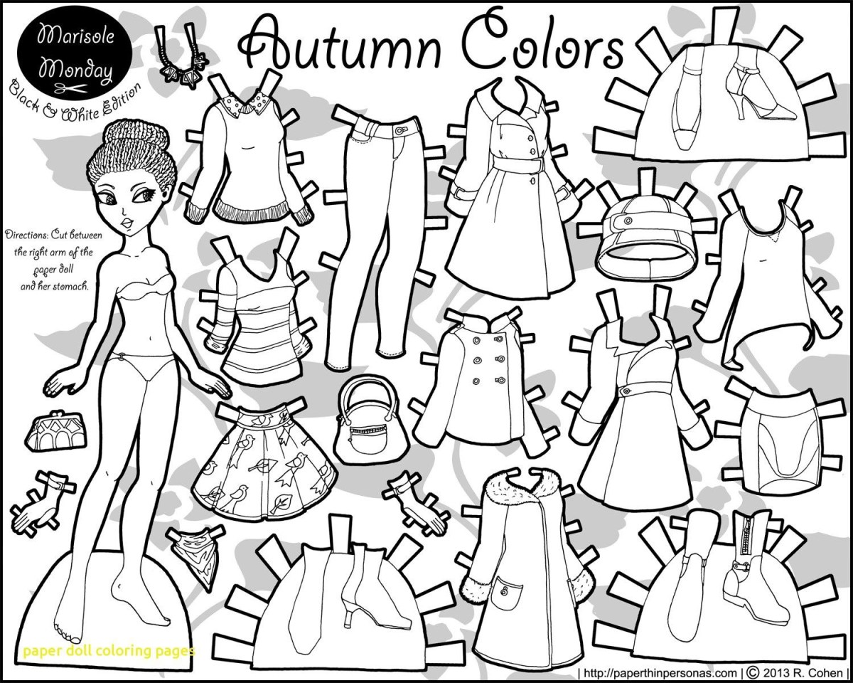 Paper Doll Clothes Coloring Pages Coloring Home