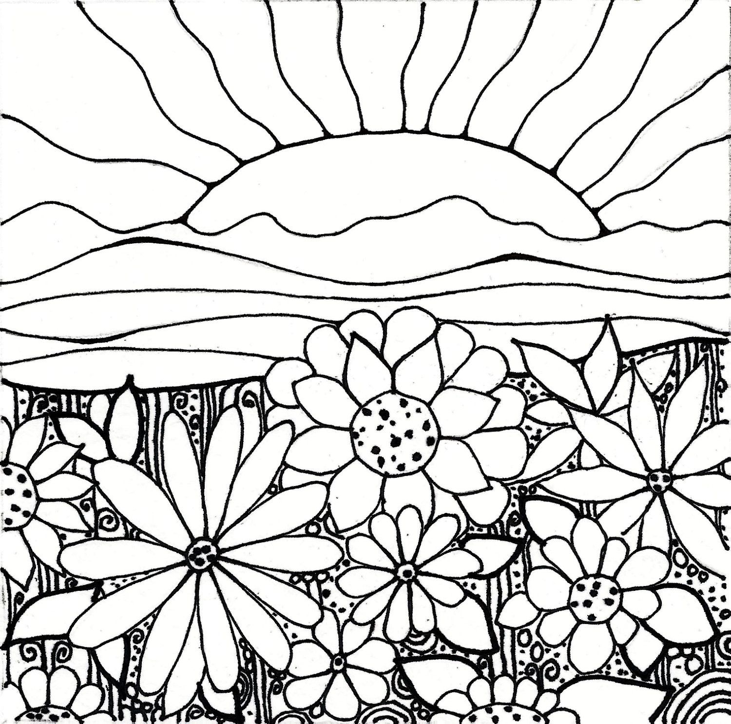 Sunset Coloring Pages Coloring Home
