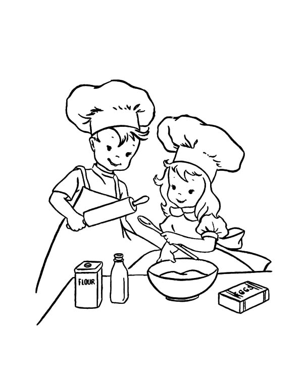 Learn To Baking Cookies Coloring Pages : Best Place to Color