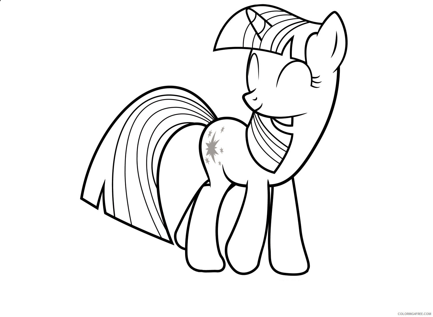 My Little Pony Coloring Pages Cartoons Twilight Sparkle My Little Pony  Printable 2020 4588 Coloring4free - Coloring4Free.com