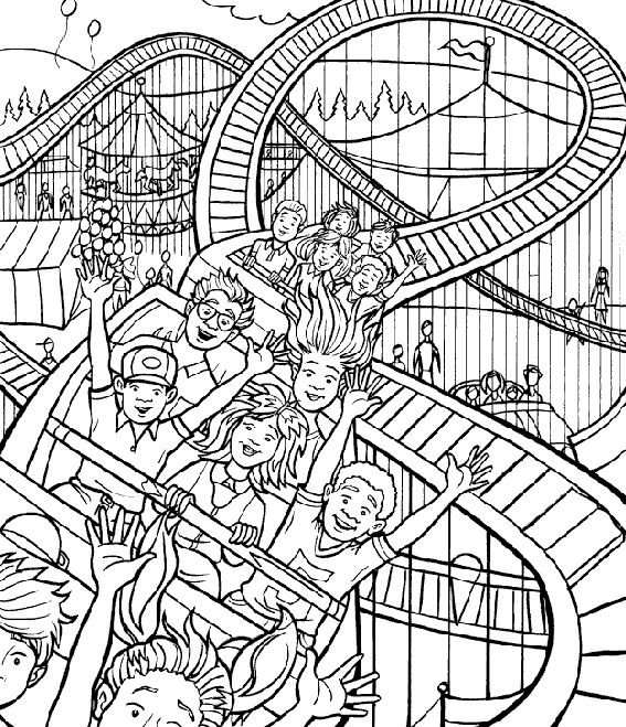 Favorite Roller Coaster Coloring Sheets for Children - Coloring Pages