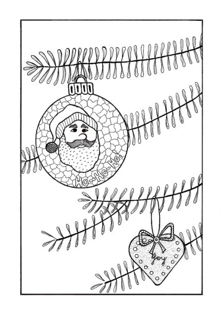 Christmas Joy Adult Coloring Page | My ...