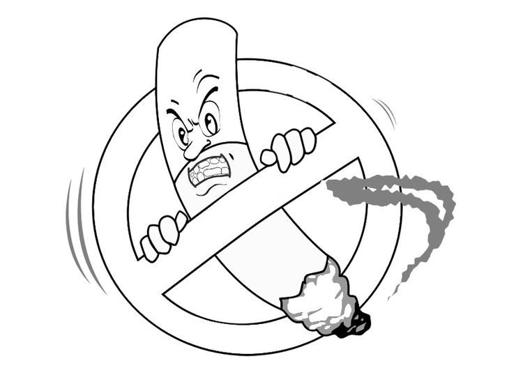 Coloring Page no smoking - free printable coloring pages