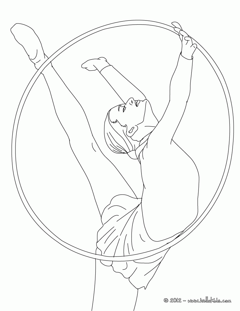 GYMNASTICS coloring pages - HOOP individual all around rythmic ...