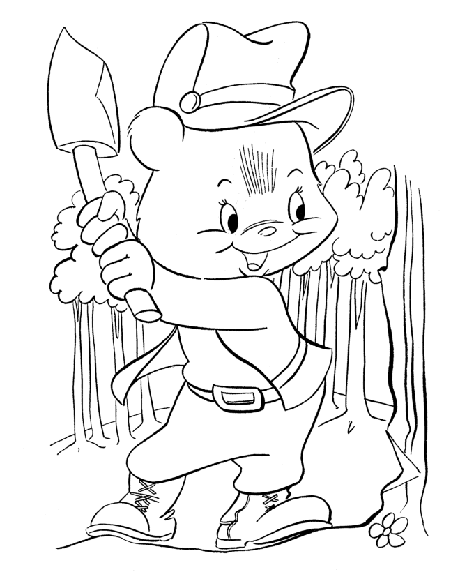 Teddy Bear Coloring Pages | Free Printable Lumberjack Bear ...