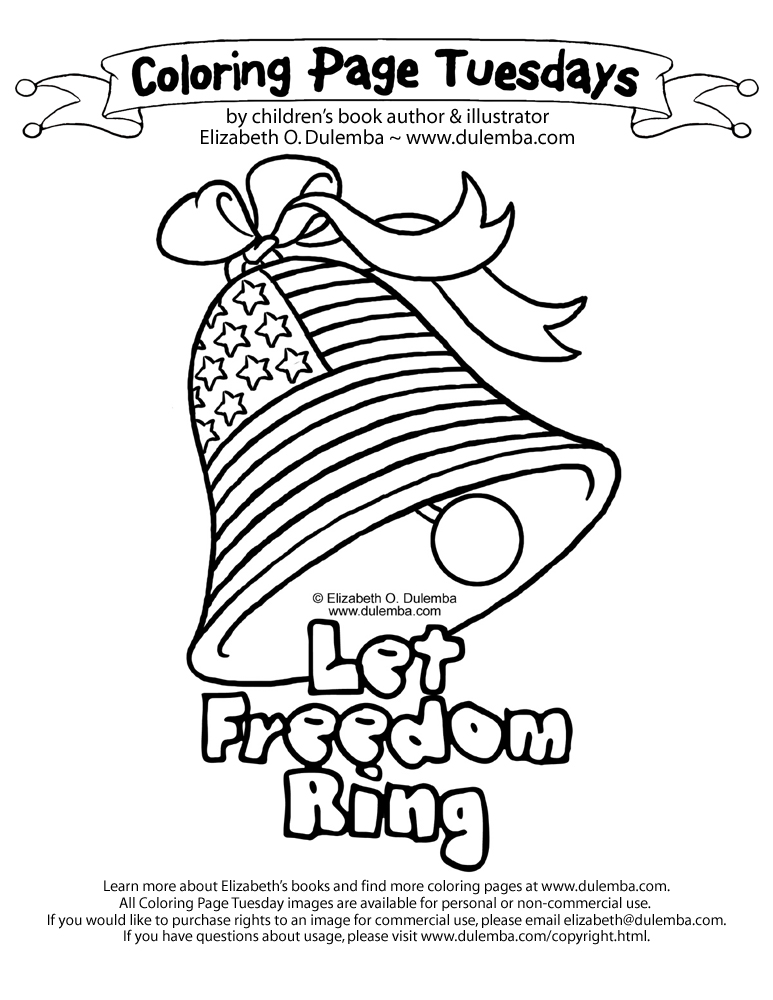 dulemba: Coloring Page Tuesday - Freedom Bell