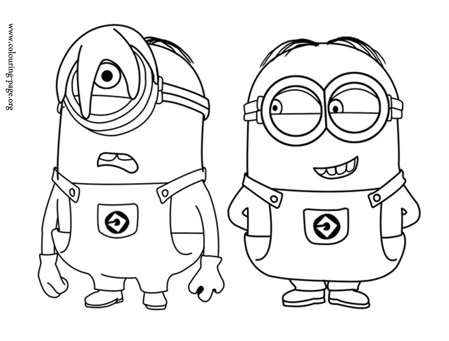 Despicable Me - The Minions - Stuart and Dave coloring page