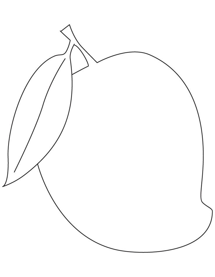 Mango fruit coloring pages | Download Free Mango fruit coloring 