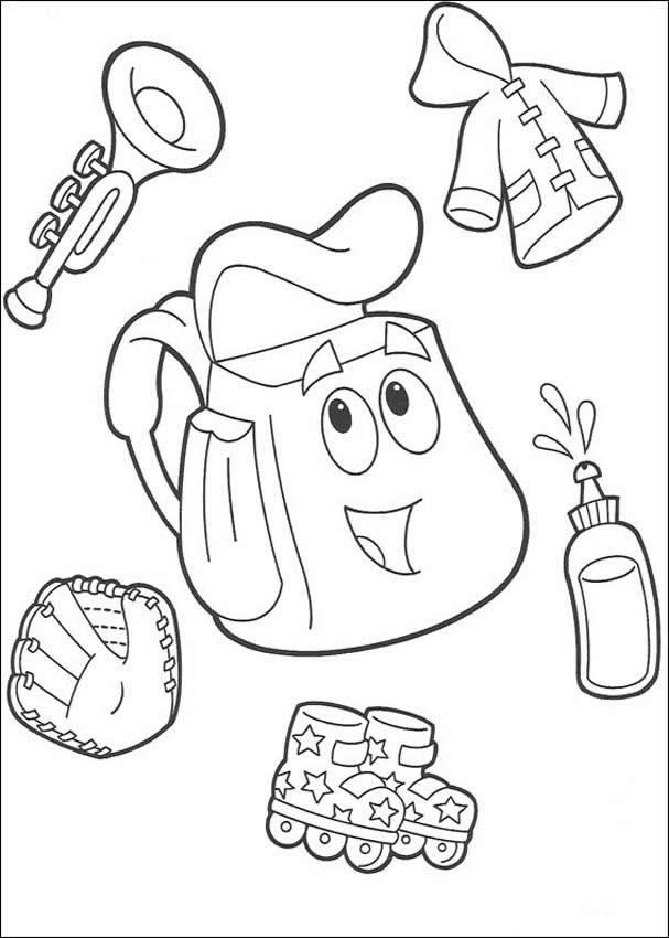 DORA THE EXPLORER coloring pages - Backpack