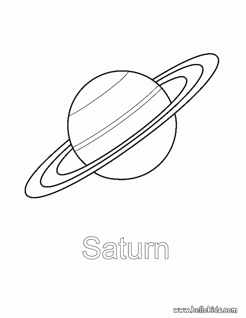 SPACE coloring pages - Saturn