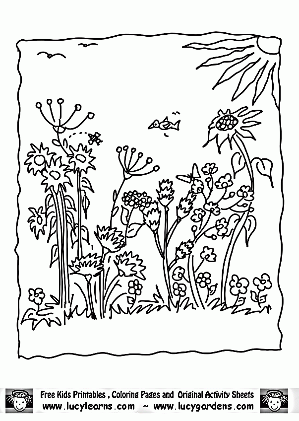 garden coloring pages printable az coloring pages Flower Garden ...