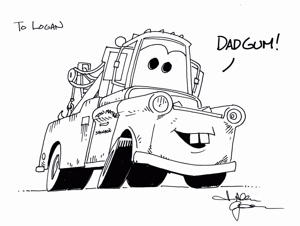 Tow Mater Coloring Pages (19 Pictures) - Colorine.net | 2492